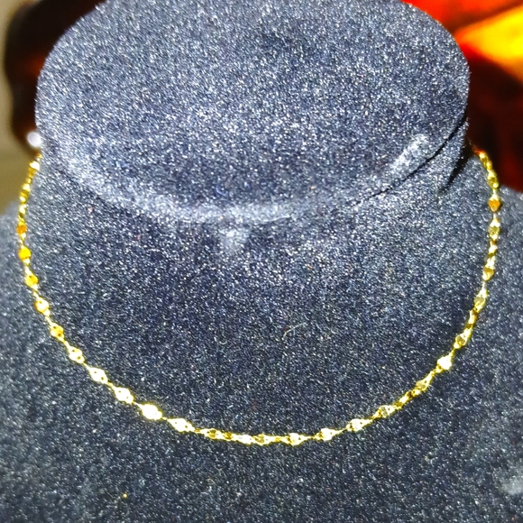 10Kt Yellow REAL Gold Jewelry - 10kt Real Yellow Gold Mirror accent bracelet